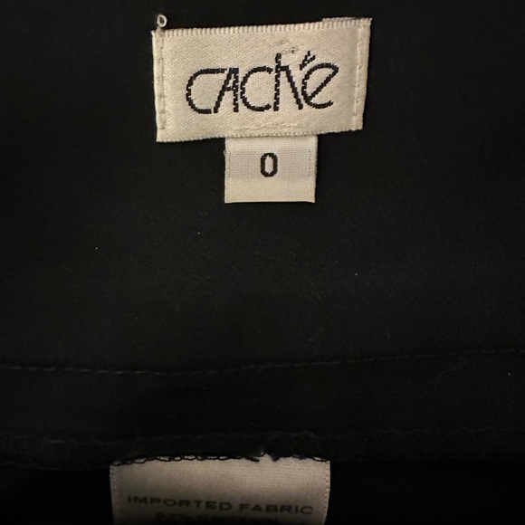 Cache’ black pants size 0 - Picture 4 of 6